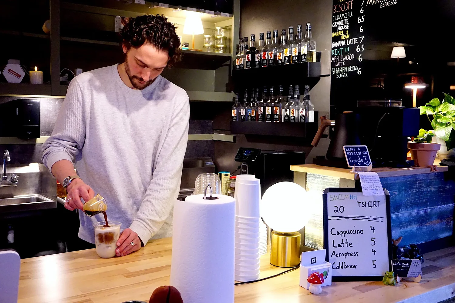 Caffeine with a side of cozy conversation at Angelo's, a new South End coffee shop