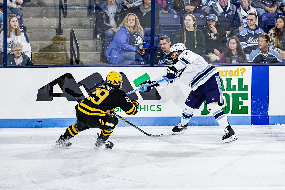 Late Frank Djurasevic goal earns UMaine hockey a 3-3 tie with Denver