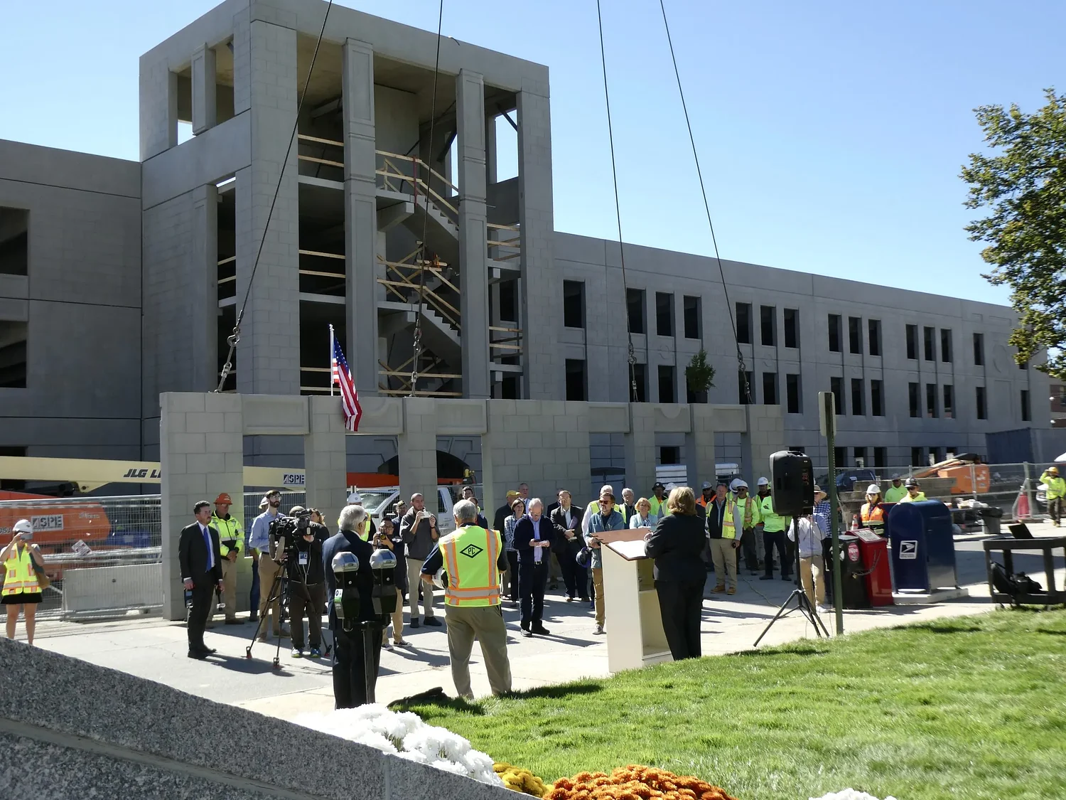 Legislative parking garage may look complete, but has months left to go