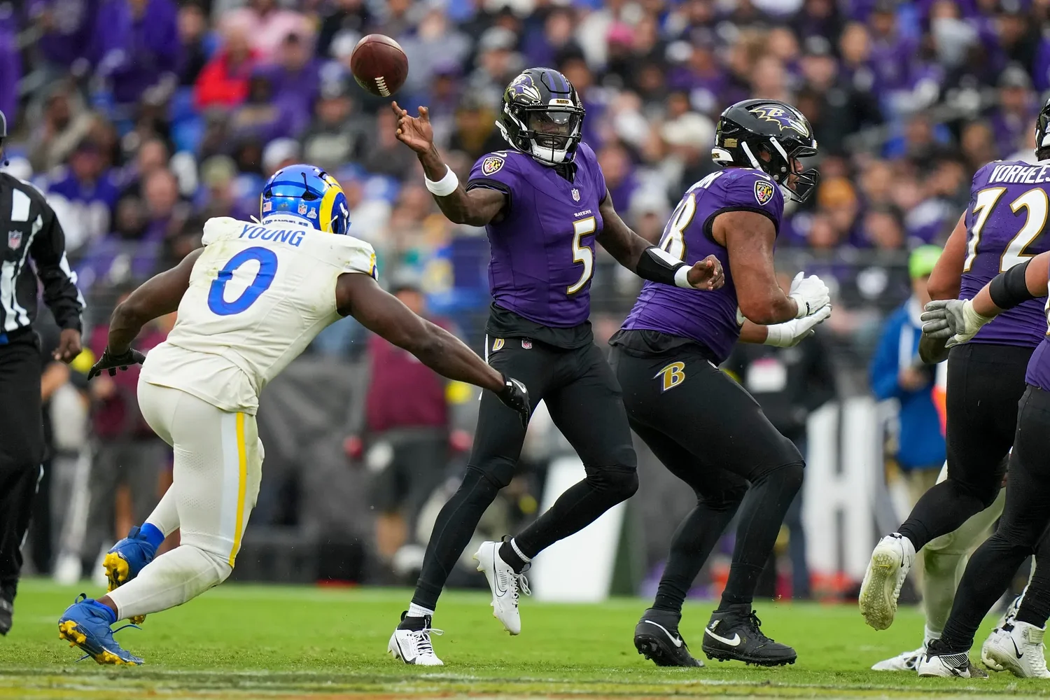 Harbaugh rejects the idea of staff changes as the Ravens stagger into their bye week