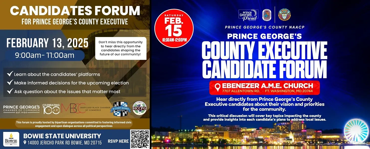 Candidates’ forums scheduled for Prince George’s special elections