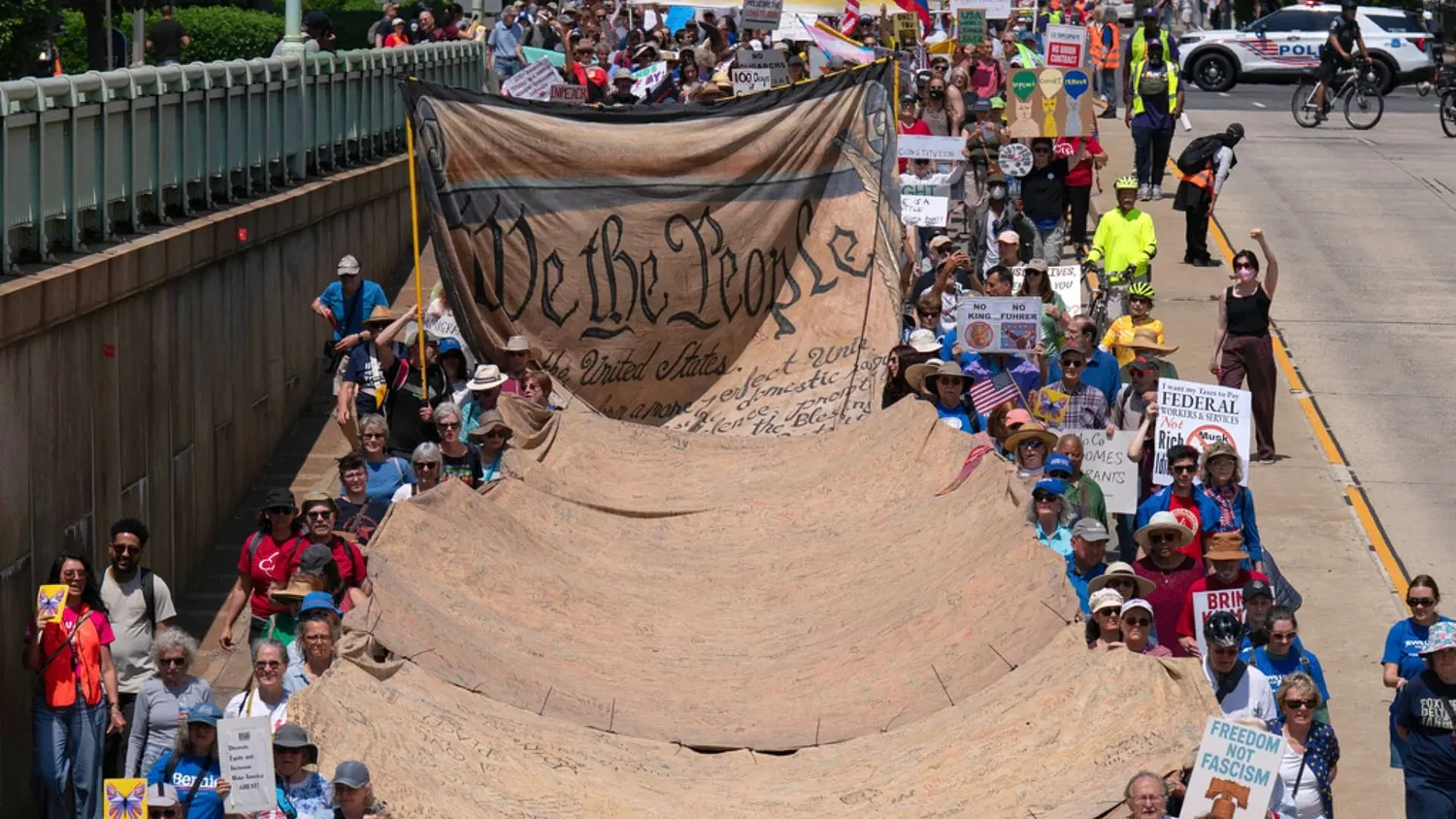 May Day demonstrations around the globe protest 47th US president’s agenda
