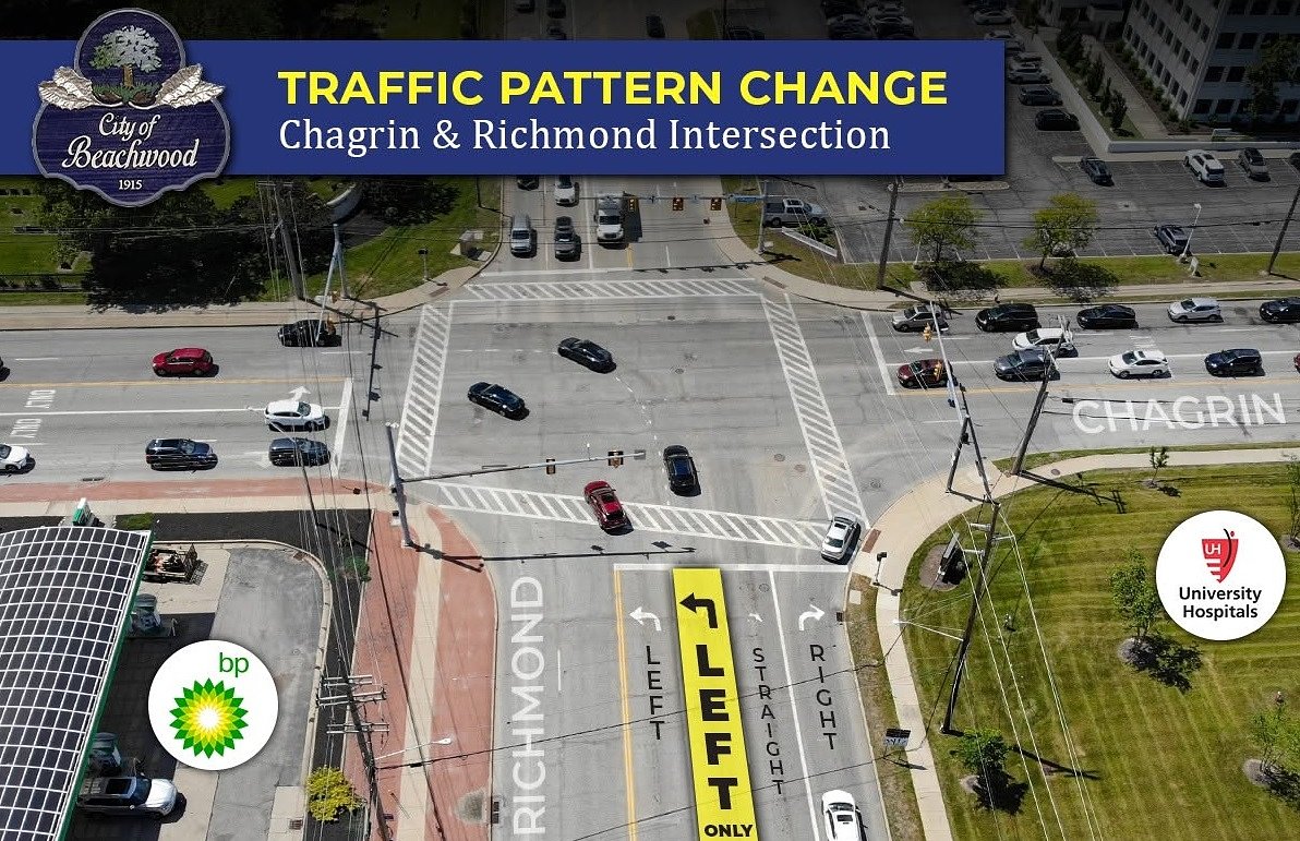 City of Beachwood announces lane change at busy Chagrin-Richmond intersection