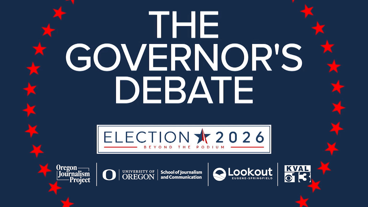 Oregon’s gubernatorial debate will stream live beginning at 6 tonight