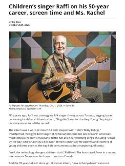 Children’s singer Raffi on his 50-year career, screen time and Ms. Rachel