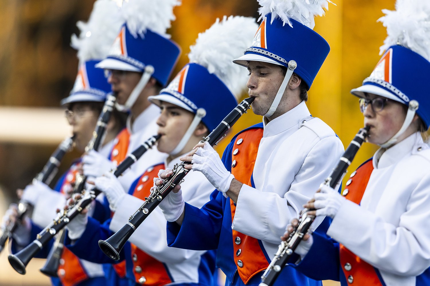 Marching bands: At Saugatuck High, almost half the school is in the band