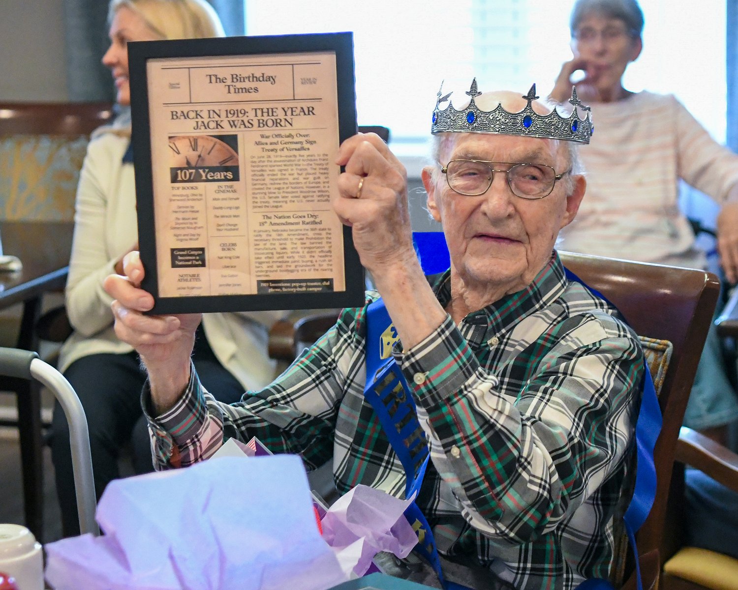 World War II veteran celebrates 107th birthday in Sycamore: ‘An act of God’