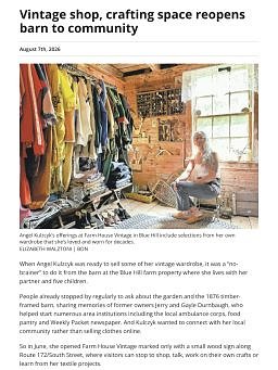 Vintage shop, crafting space reopens barn to community