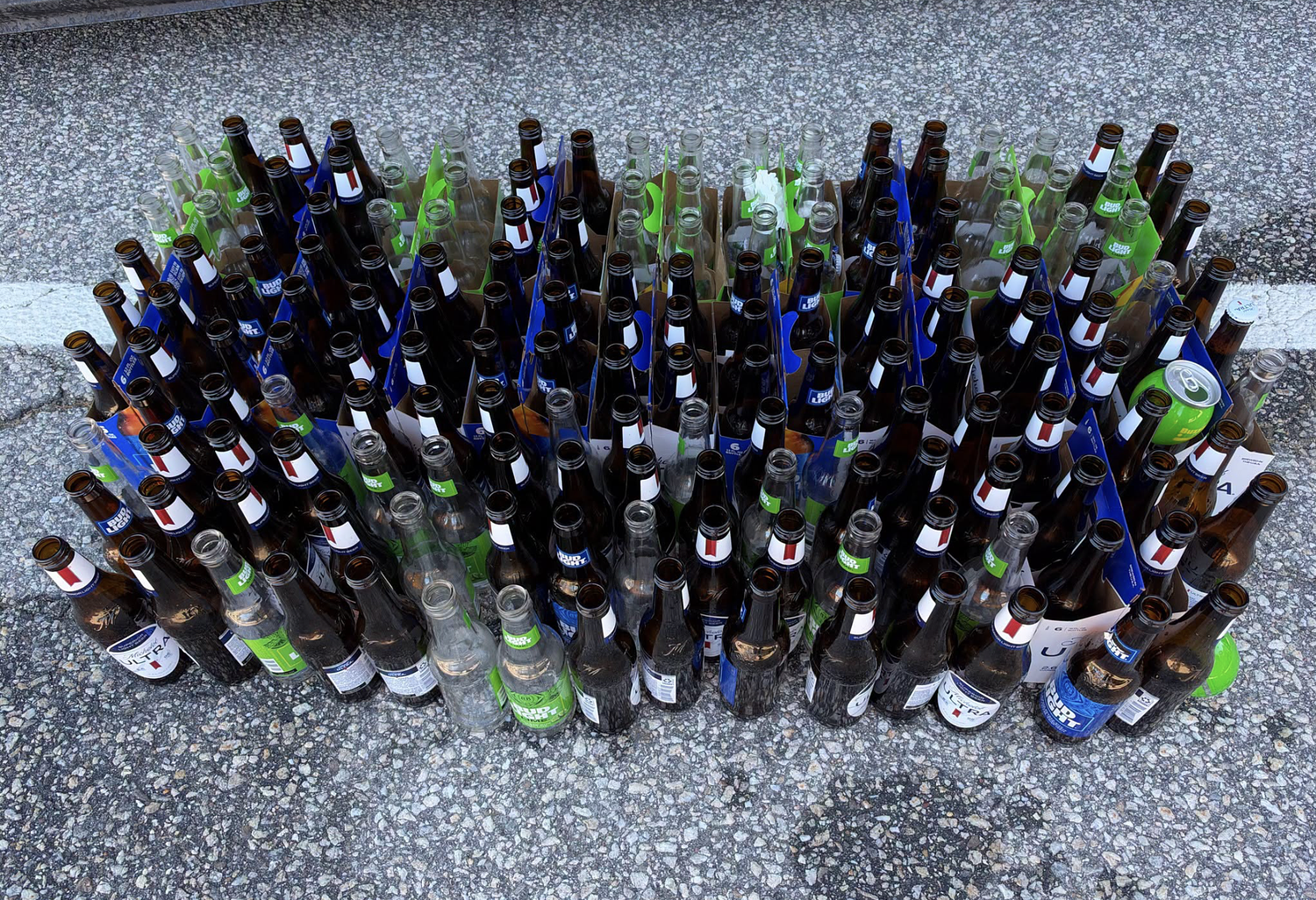 Texas driver arrested in Bow, police say he had 170 open beer bottles