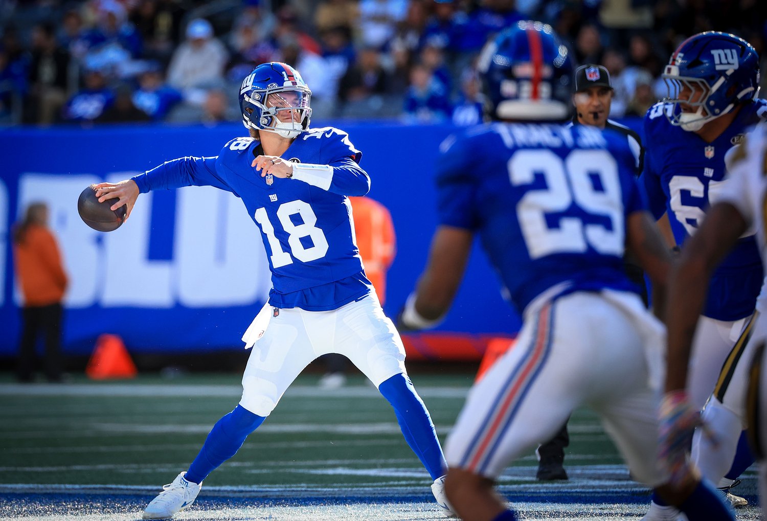 Giants rave about ‘natural-born leader’ J.J. McCarthy, as John Harbaugh considers QB change