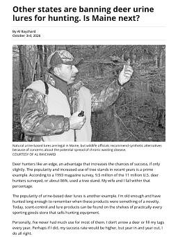 Other states are banning deer urine lures for hunting. Is Maine next?