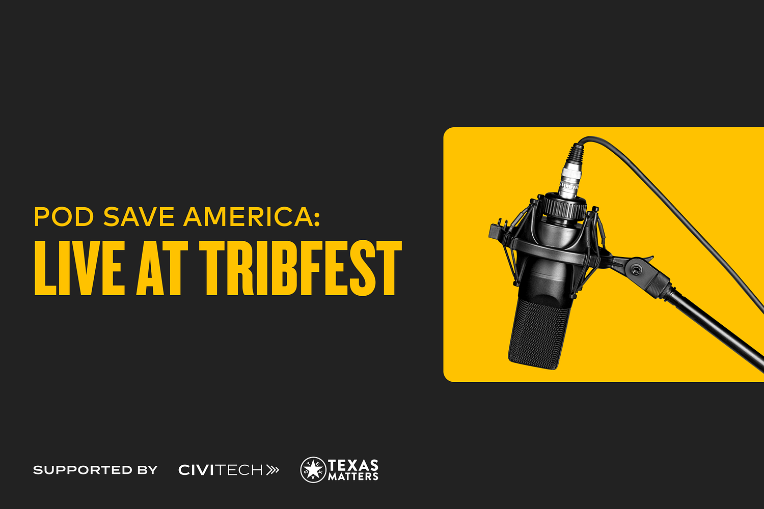Watch: Pod Save America hosts live show at the 2026 Texas Tribune Festival