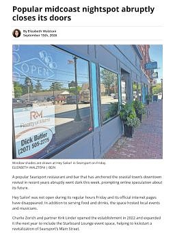 Popular midcoast nightspot abruptly closes its doors