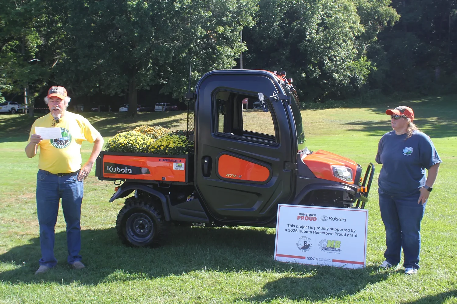 With two-part grant, Friends of Greenfield Recreation gets a Kubota utility vehicle