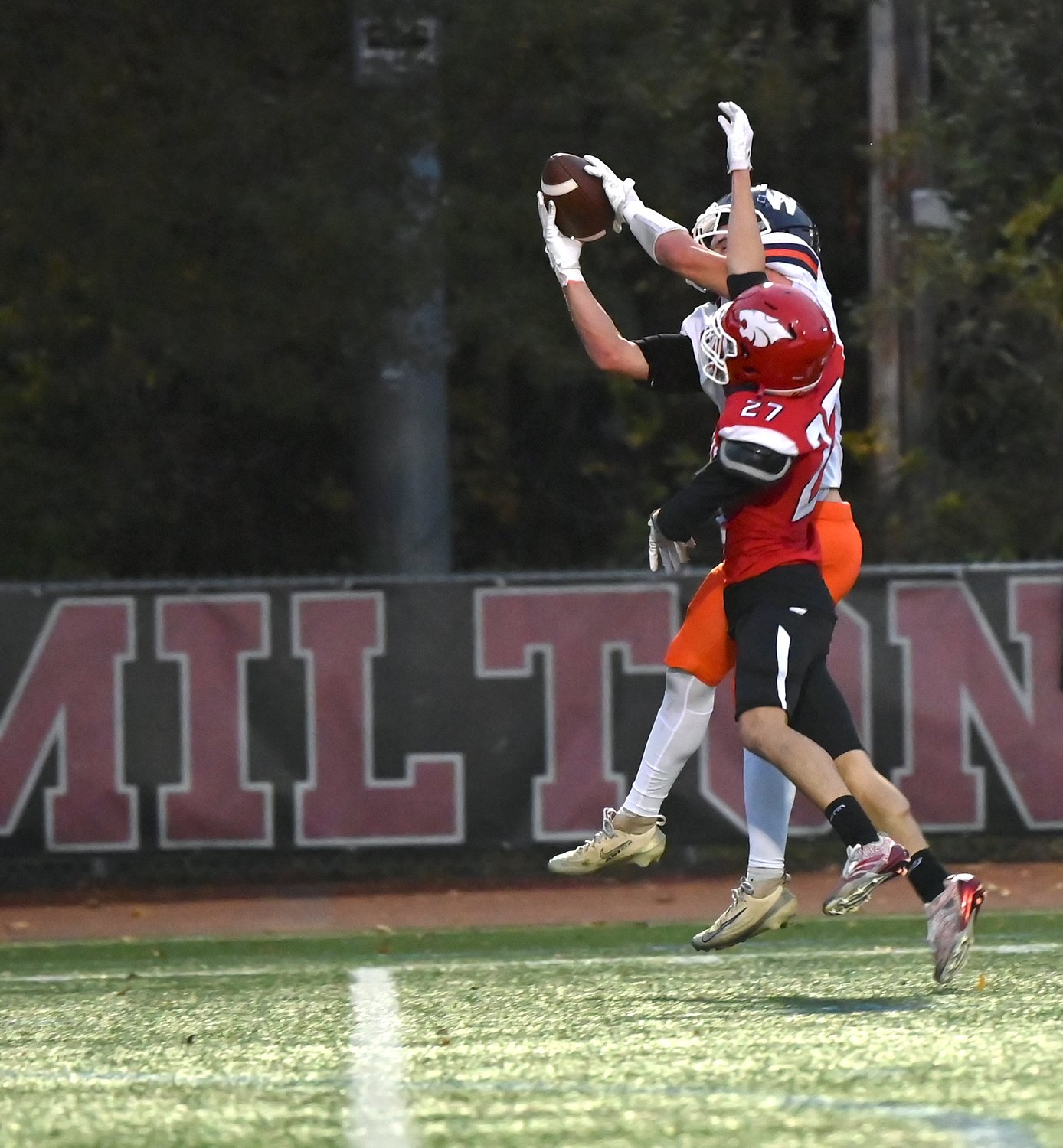 Injuries took two years of football from Walpole’s Shane Harrington. He couldn’t stay away