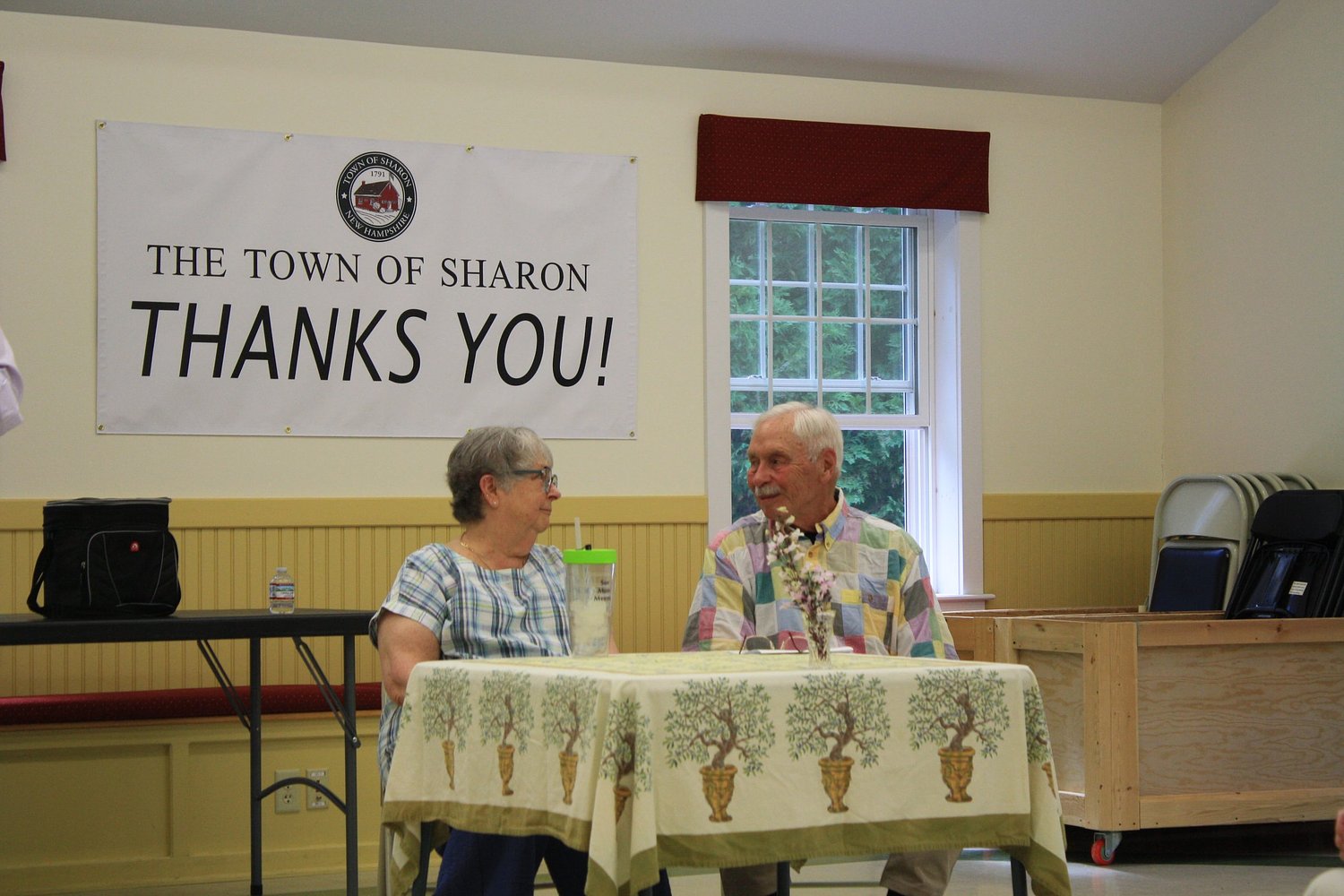 Sharon honors Chet and Sue Bowles for 38 years of service