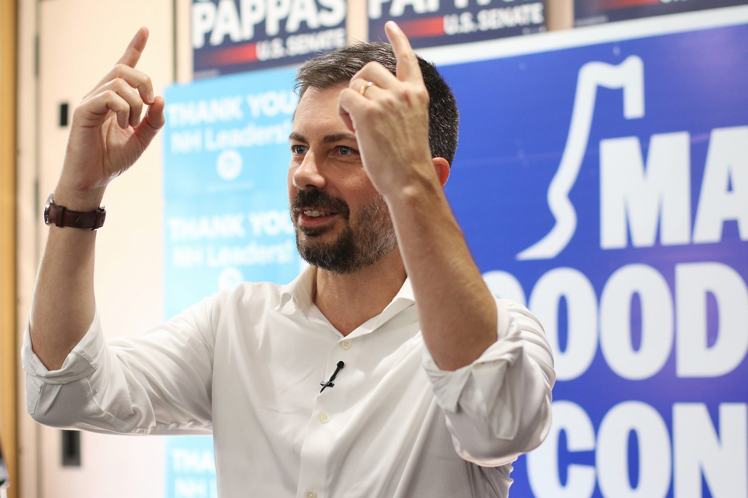 One month out from the midterms, Pete Buttigieg rallies Democratic canvassers in Concord