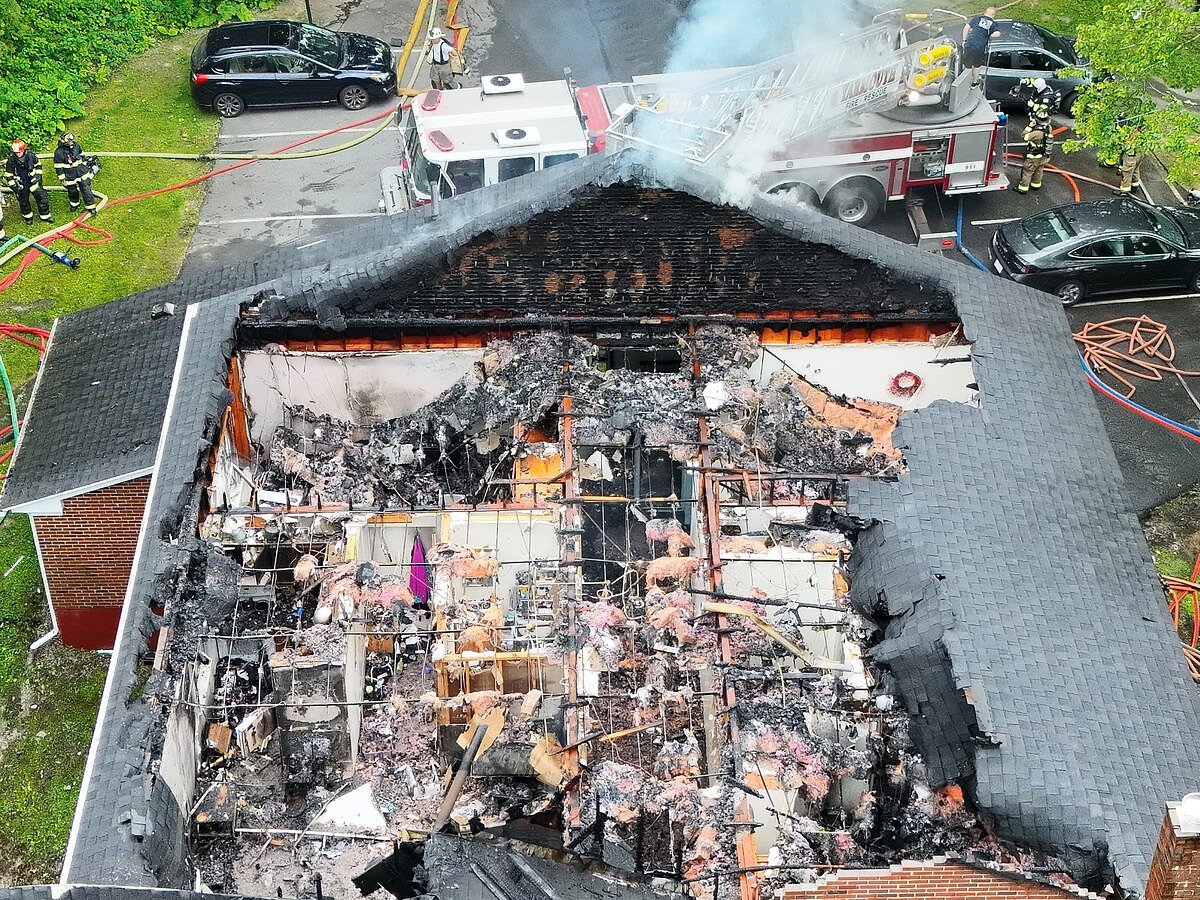 Attic fire destroys Maine apartment building