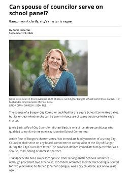 Can spouse of councilor serve on school panel?