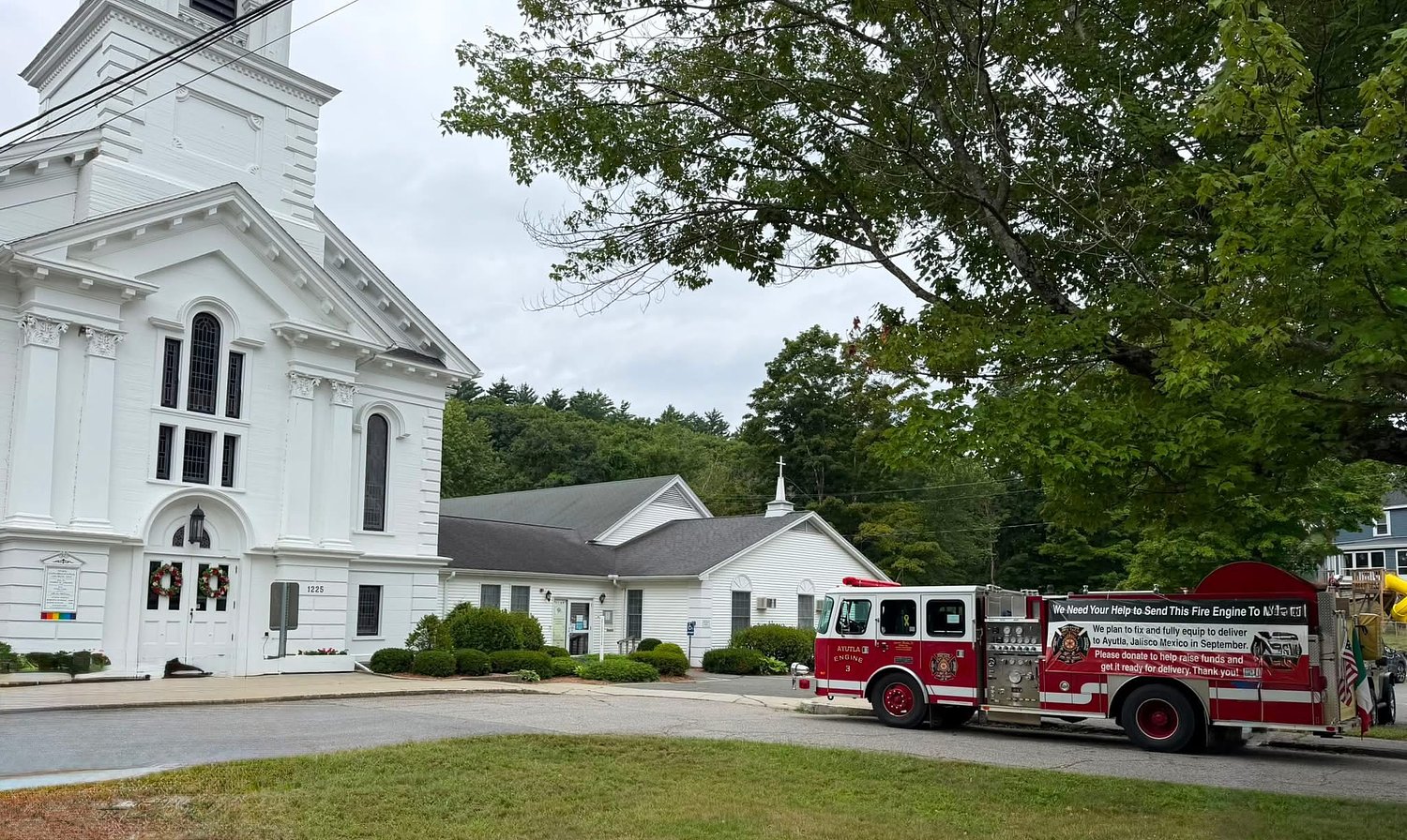 Athol Congregational Church supports fire truck charity