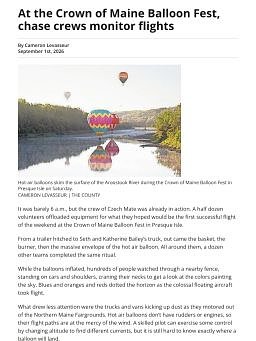 At the Crown of Maine Balloon Fest, chase crews monitor flights