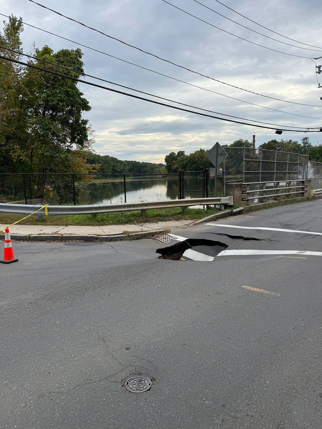 Ferry Street closed between Pleasant Street and Emerald Place due to sink hole