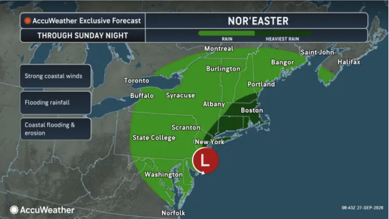N.J. weather: Nor’easter to blast state with 30-60 mph winds, heavy rain, flooding. When will storm end?