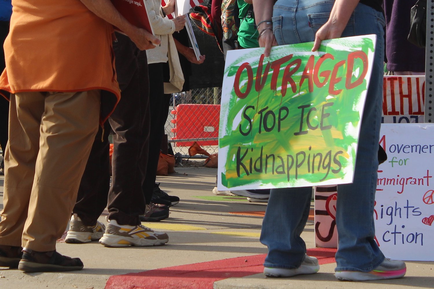 Anti-ICE protesters march through downtown Ann Arbor