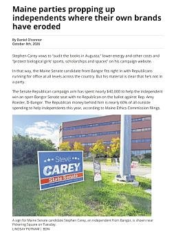 Maine parties propping up independents where their own brands have eroded