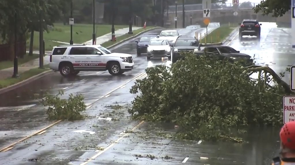 Philadelphia area digs out from damage left by a severe series of microburst storms