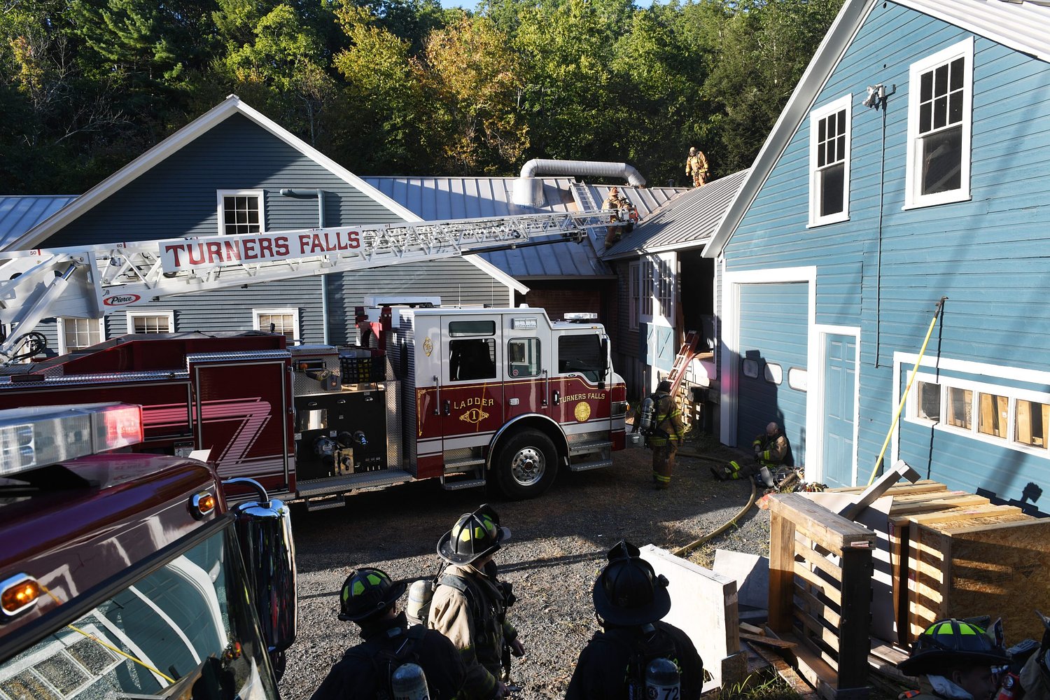 Hot sawdust believed to be cause of fire at Montague business