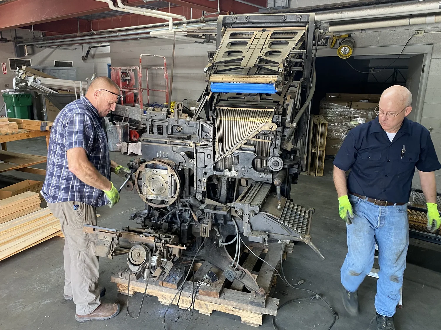 Granite Geek: A world-shaking press technology reduced to scrap