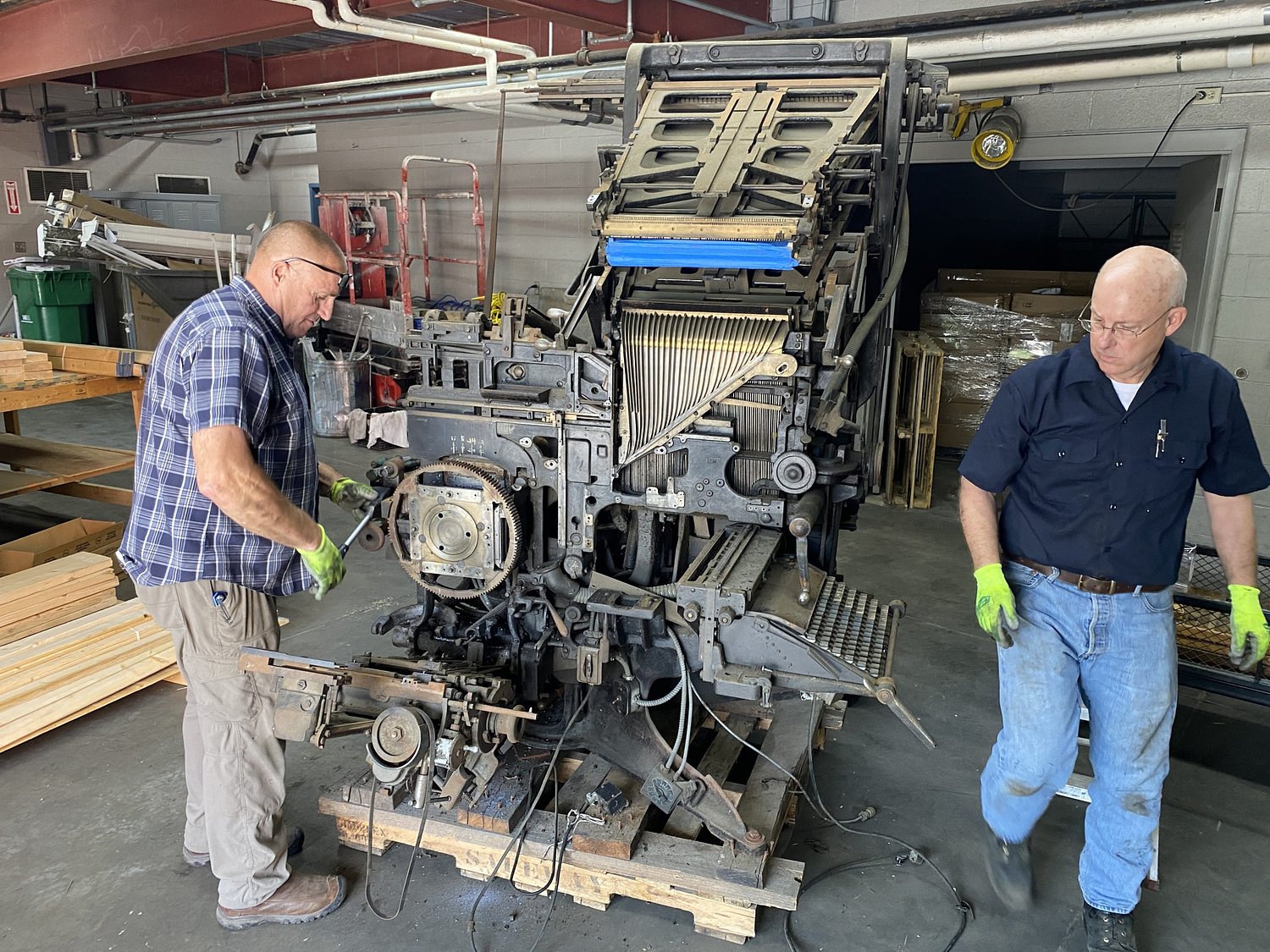 Granite Geek: A world-shaking press technology reduced to scrap