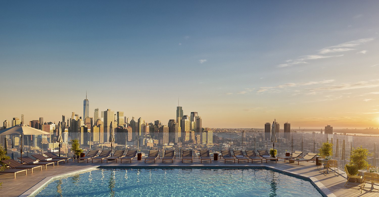Luxe N.J. rental tower opens with one of the state’s highest pools. See prices, photos.
