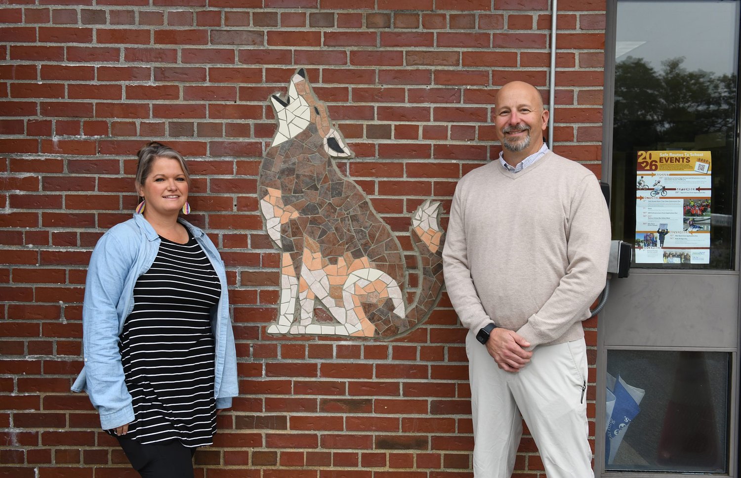 Joining the pack: Wolf mosaic by Ashfield artist heightens school spirit in Gill