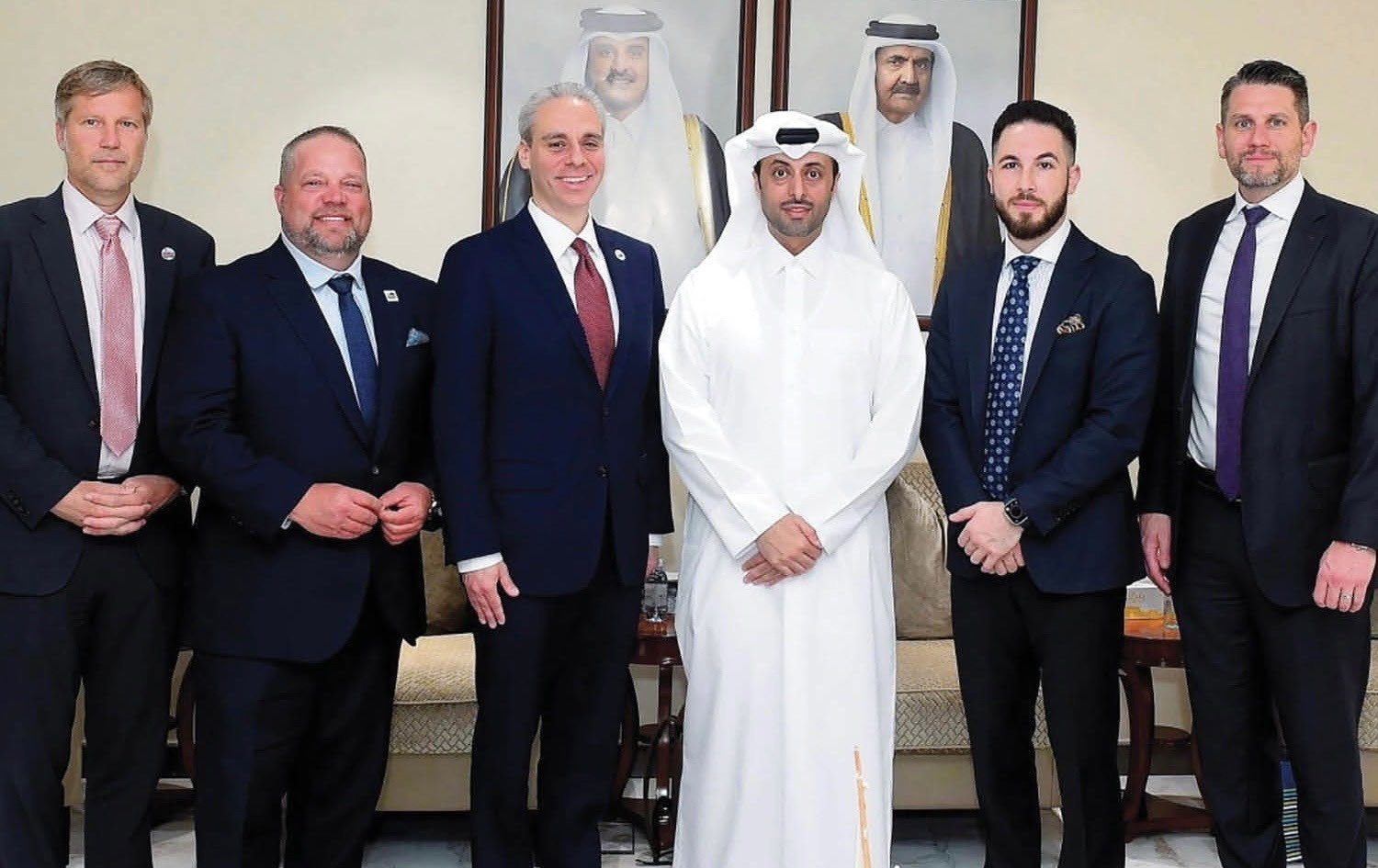 Moskowitz challenger visited Qatar in 2024, photographed with Qatari official