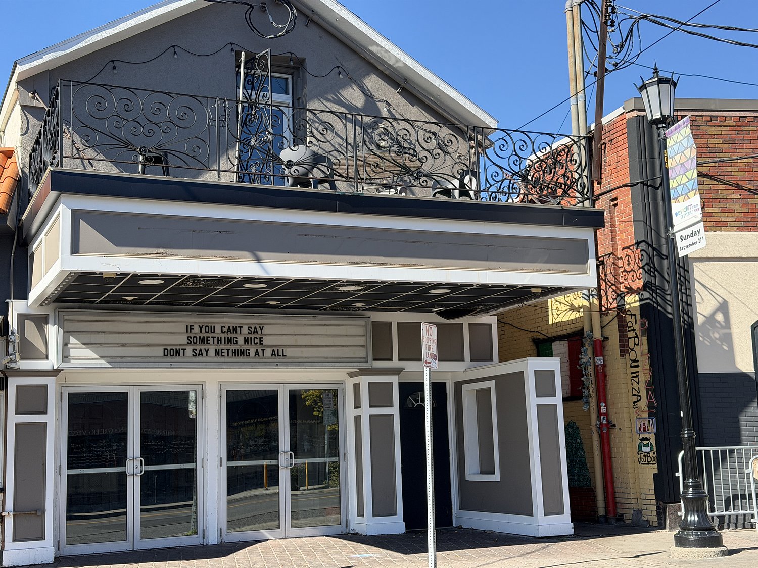 Westcott Theater signage comes down after Common Council pulled its permit
