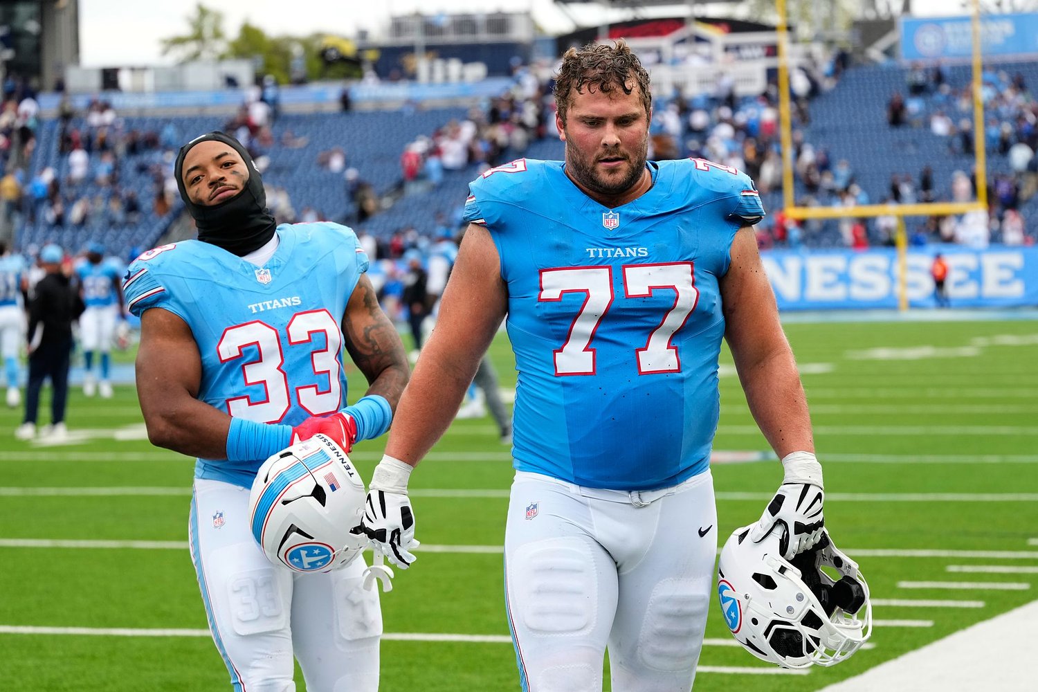No panic in Nashville: Saleh staying patient as the Titans sink to 0-5