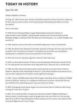 TODAY IN HISTORY