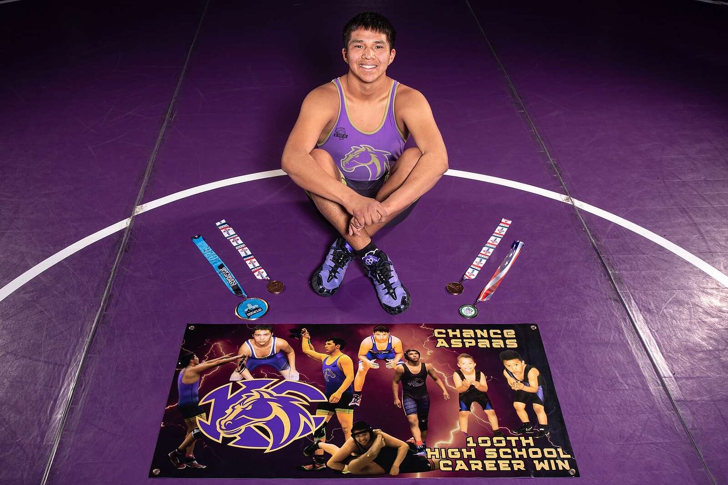 Kirtland Central’s Aspaas reaches wrestling milestone