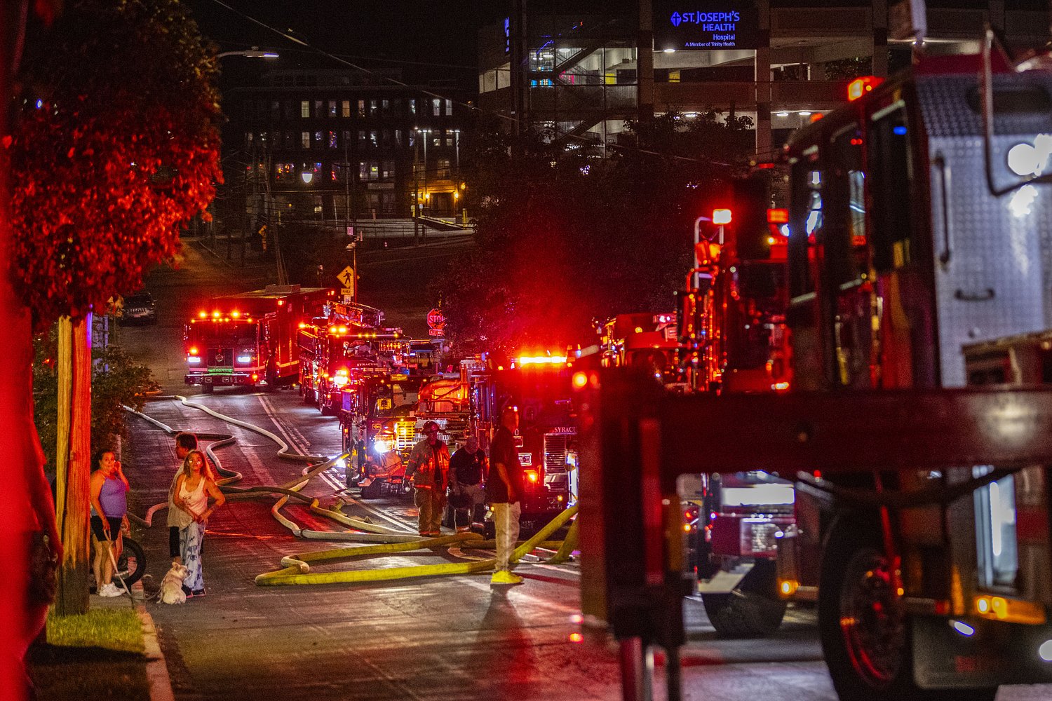 Family displaced after fire at North Side apartment building