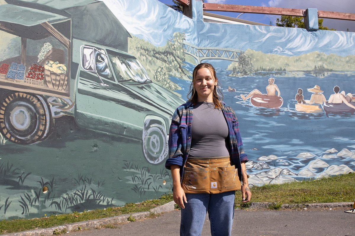This Aroostook artist’s mural is bringing life to a dull part of her hometown