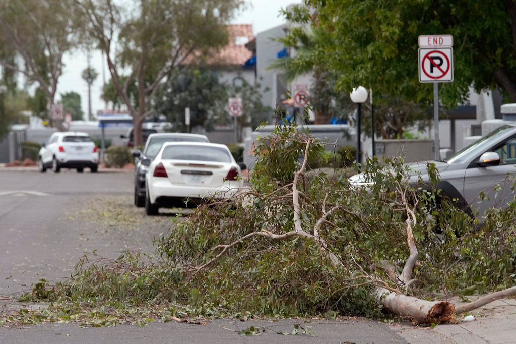 Hail the size of golf balls pummel parts of Arizona as rare storm moves through the West