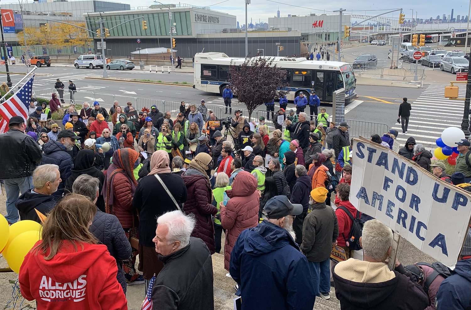 Hundreds march on Staten Island during No Kings nationwide day of action
