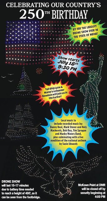 Boothbay Harbor to light up the sky with Maine's largest-ever drone show
