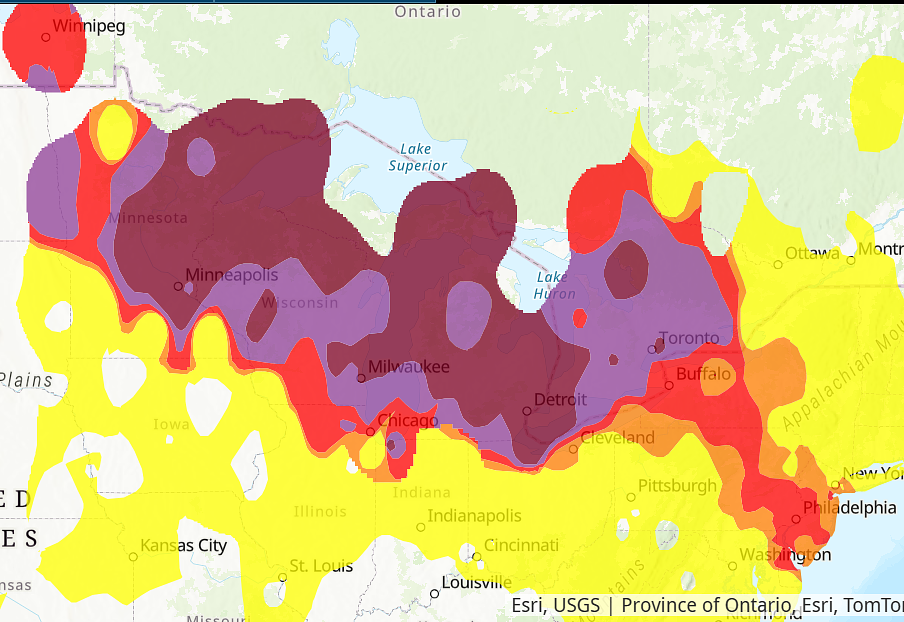 Air Quality flips to ‘Hazardous’ as wildfire smoke chokes Michigan for another day