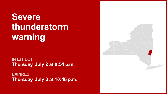 Update: Thunderstorms with damaging winds and quarter-sized hail in Columbia County Thursday