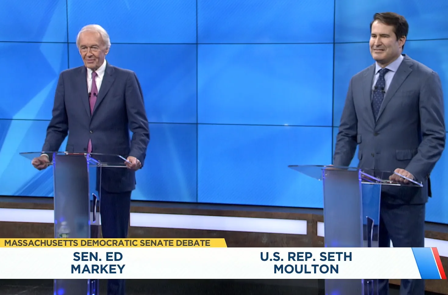 Markey, Moulton trade jabs in western Mass primary debate