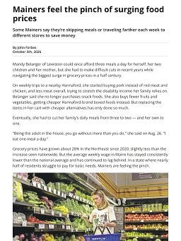 Mainers feel the pinch of surging food prices