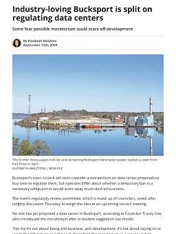 Industry-loving Bucksport is split on regulating data centers